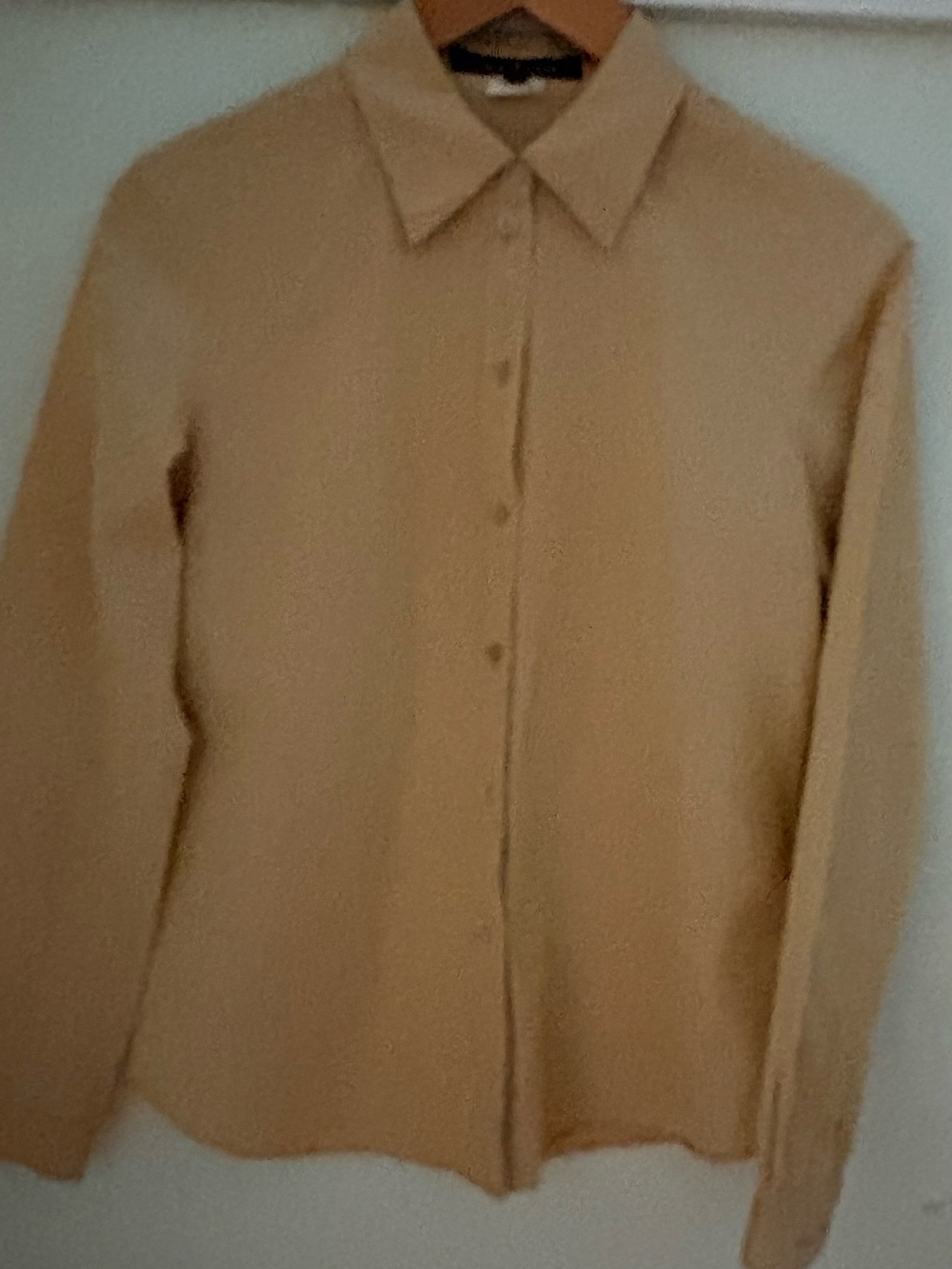 Classic Button-Down Shirt in Beige - Women